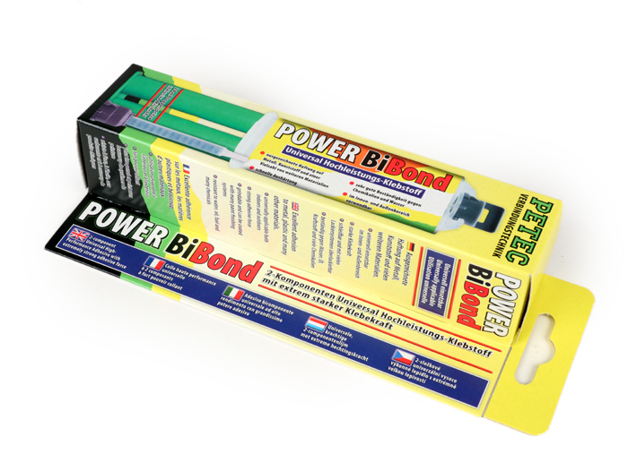 2-Komponenten Klebstoff -POWER BiBond- 24ml Doppelspritze inklusive Mischrohr - beständig gegen Öl, Kraftstoff, Chemikalien